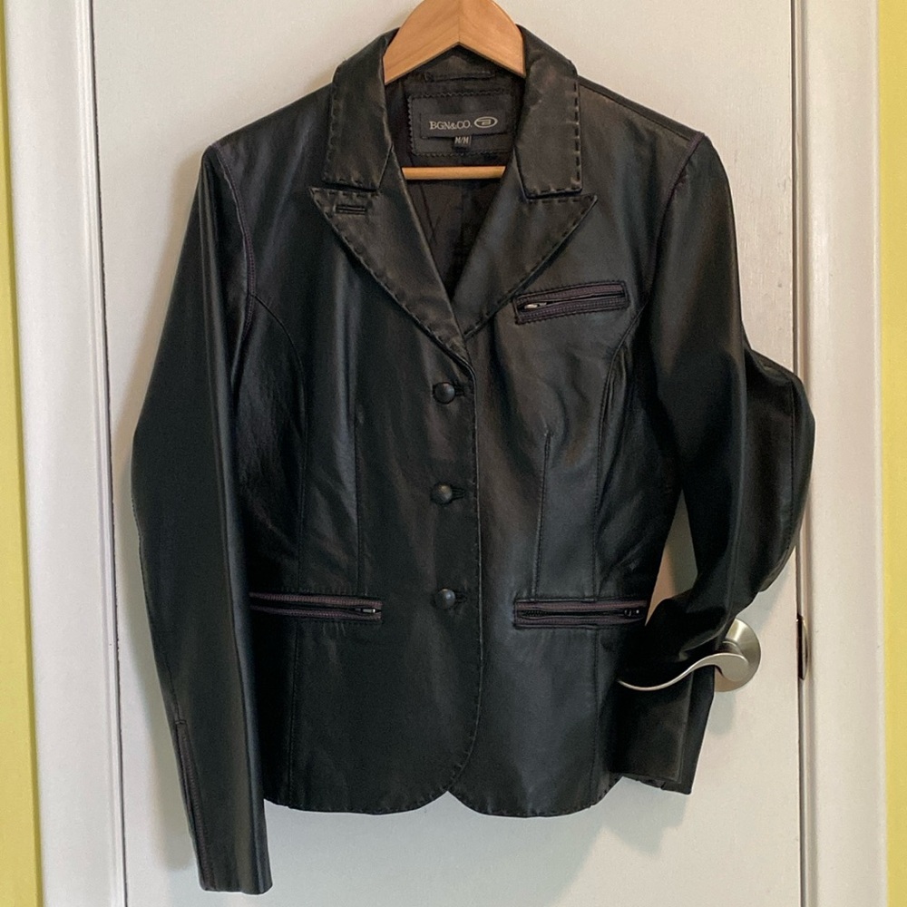 ✨Genuine Leather BGN & CO Jacket (M)